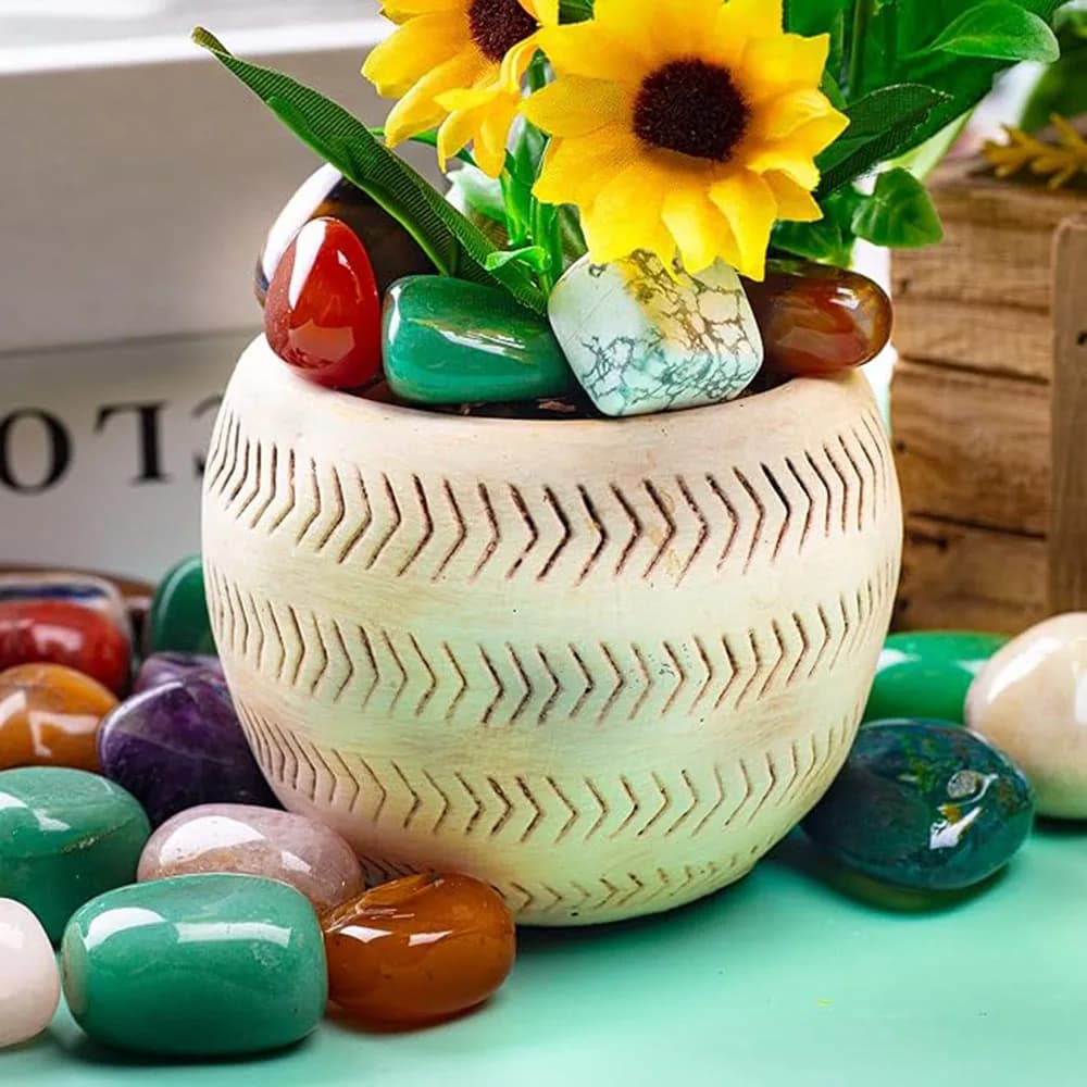 Malachite Turquoise Natural Tumbled Stone Healing Crystal Reiki Bulk Gem Quartz Mineral Specimen Tank Aquarium Garden Home Decor - 5
