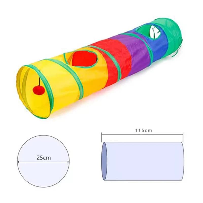 Cat Tunnel Pet Tube Collapsible Play Toy Indoor Outdoor Kitty Puppy Toys for Puzzle Exercising Training - 5