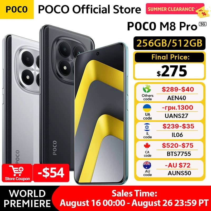 جديد هاتف POCO M8 برو 5G نسخة عالمية سناب دراجون 7s الجيل 4 NFC 6.83 بوصة 1.5K شاشة 120 هرتز بطارية 6500 مللي أمبير شحن 100 واط