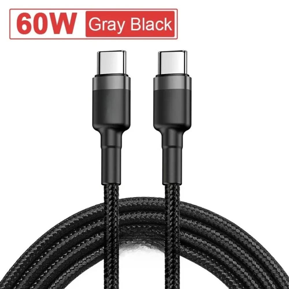 Baseus USB نوع C إلى USB C كابل آيفون 17 16 100 واط/5A PD شحن سريع شاحن الحبل لماك بوك Xiaomi سامسونج نوع C كابل - 5