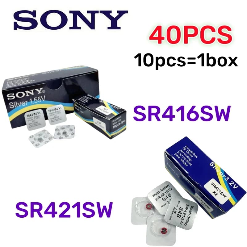 10-40Pcs Original SONY 337 SR416SW battery watch SR421SW 348 battery Independent packaging sr416sw 337 sr421sw 348 sr 416 - 5