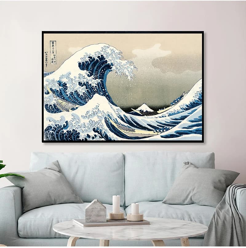 Original Kanagawa Surfing Katsushika Hokusai Canvas Painting Print Picture Poster Wall Bedroom Home Decoration - 3