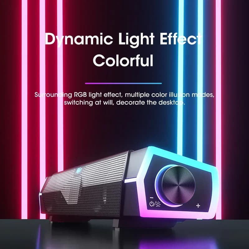 سماعات كمبيوتر 4D بلوتوث 5.0 سماعة سلكية محيطية شريط صوت ستيريو مضخم صوت لابتوب نوت بوك كمبيوتر - 2