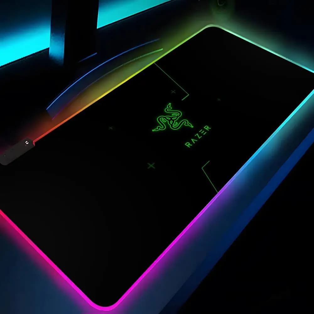 لوحة ماوس Razer XXL RGB إكسسوارات ألعاب HD للاعبين كبيرة إضاءة LED لوحات ماوس سجادة كمبيوتر شخصي مع إضاءة خلفية - 5