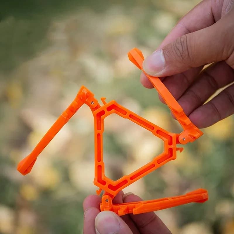 Outdoor Camping Gas Tank Stove Base Holder Camping Supplies ​​​​​​Portable Gas Canister Stand​​ Universal Tripod Folding Frame - 6