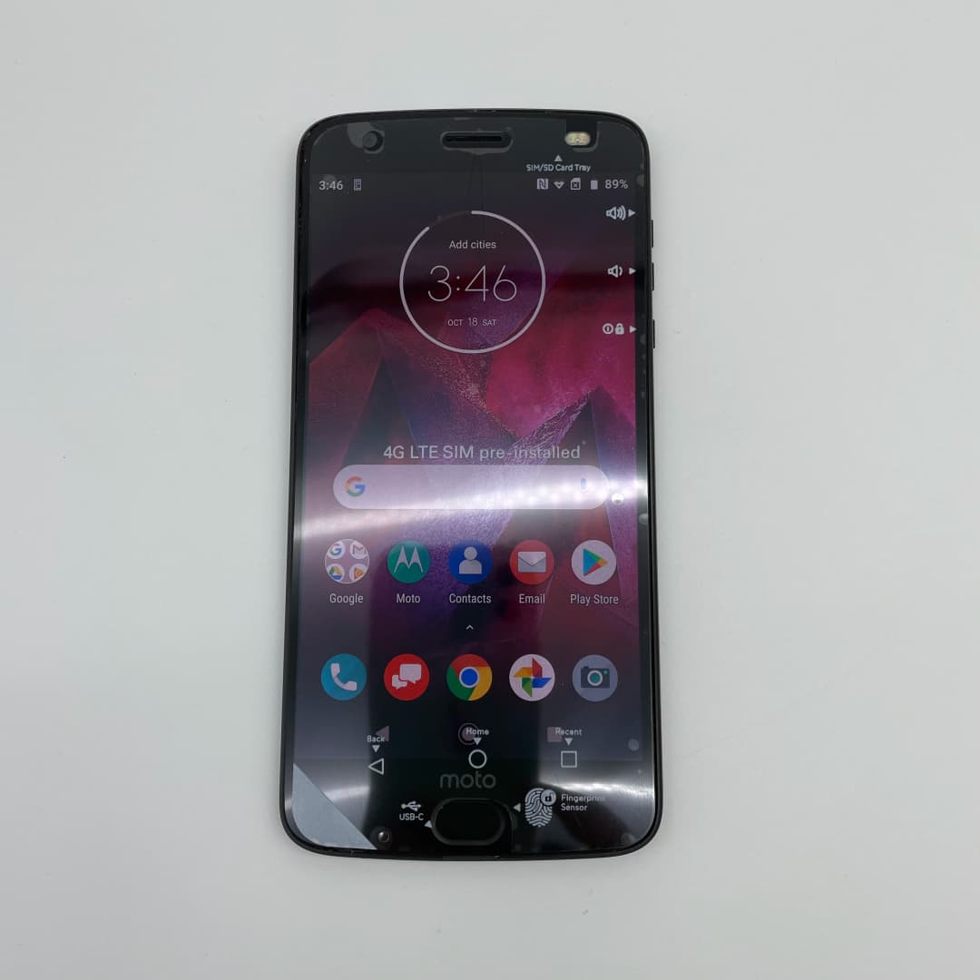 موتورولا موتو Z2 فورس XT1789 الأصلي مفتوح، 4 جيجا رام، 64 جيجا روم، 12 ميجا بكسل، 5.5 بوصة، 2730 مللي أمبير، أندرويد 7.1.1 - 2