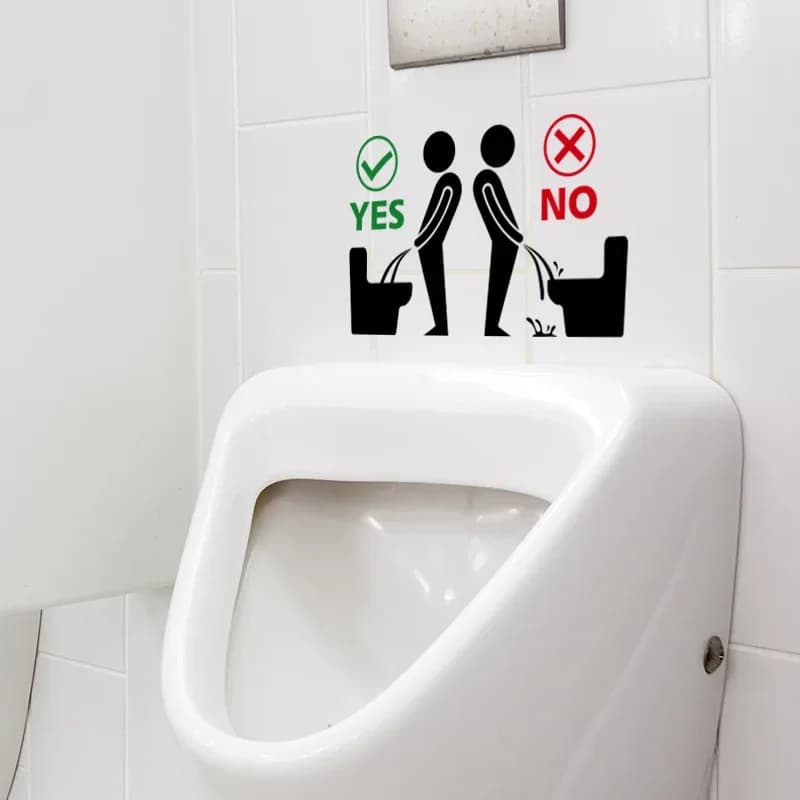 ملصق المرحاض مضحك رجل WC ملصق ملصقات المرحاض القابلة للإزالة الحمام المرحاض الديكور ملصقات جدار ذاتية اللصق ديكور المنزل - 2