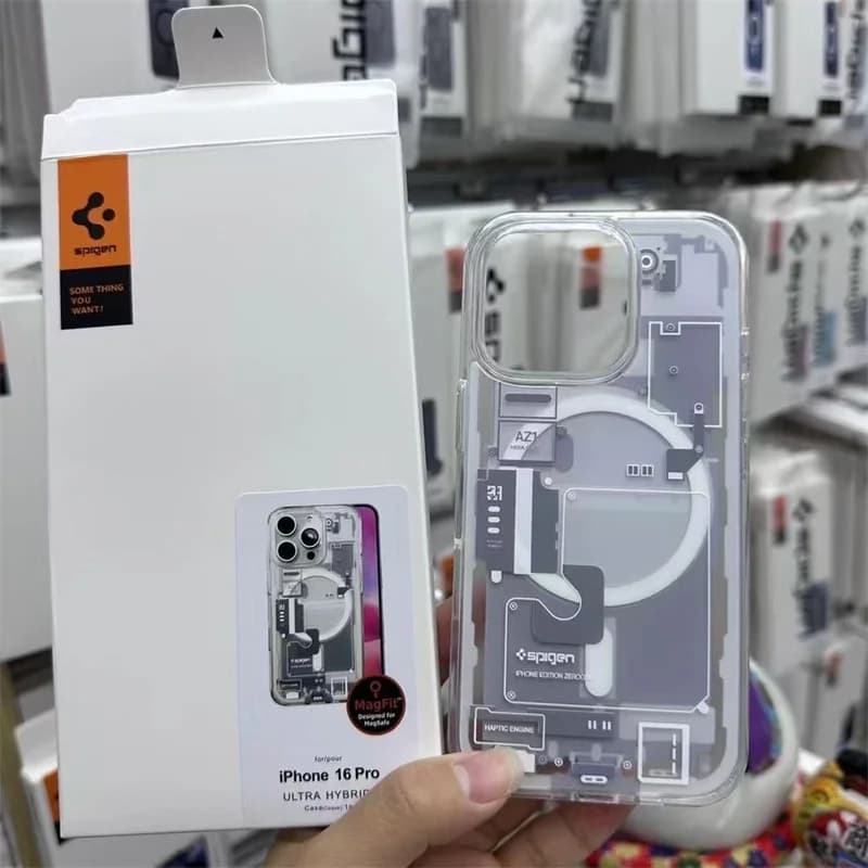 Spigen For Magsafe Cases Electronic Cover For iPhone 12 13 14 15 16 17 18 Pro Max Magnetic Hard Case For iPhone Air Phone Shell