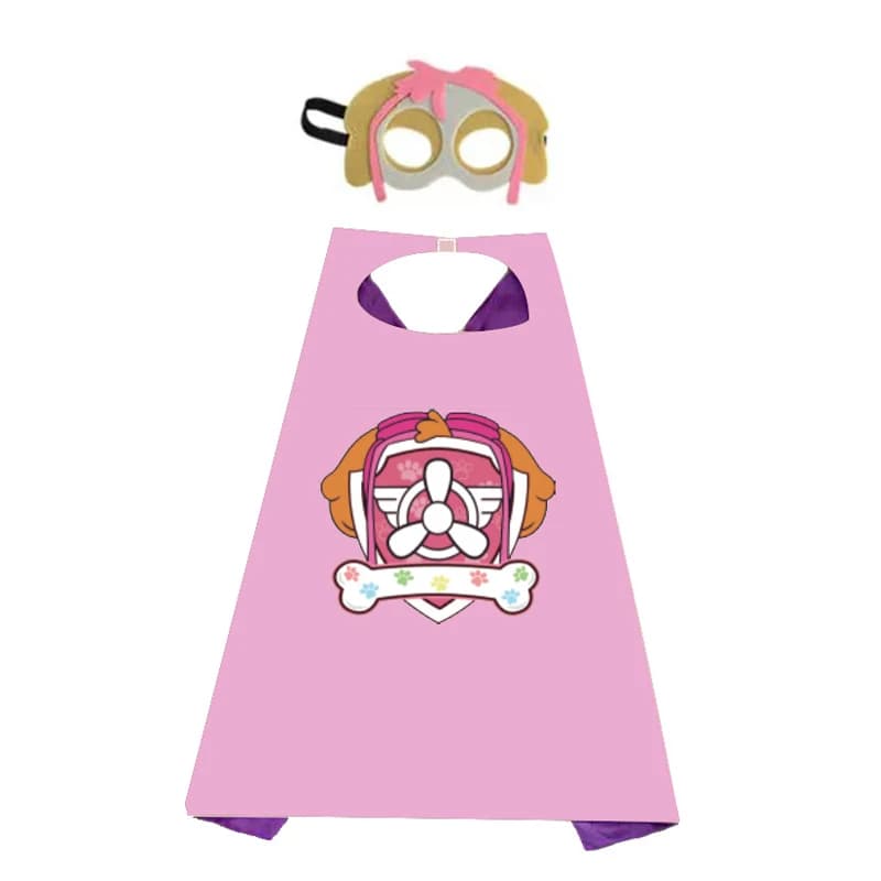 Anime Dog Patrol Cape Kids Cloak Eye Mask Marshall Chase Skye Zuma Rubble Rocky Cloak Children Cosplay Costume Halloween Costume - 3