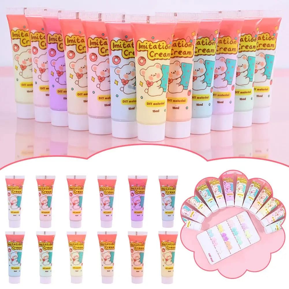 15ml Cream Glue Diy Mobile Phone Material Homemade Stationery Card Accessories Hairpin Box Goo Resin F4n1 - 3