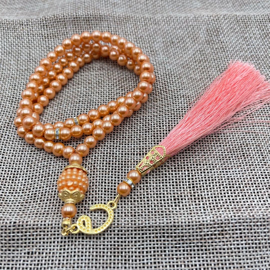 Muslim 99 Prayer Beads Tasbih Rosary Bracelet Islamic Misbaha Pearl Beads Tassel Necklace Ramadan Eid Jewelry for Women Men - 3