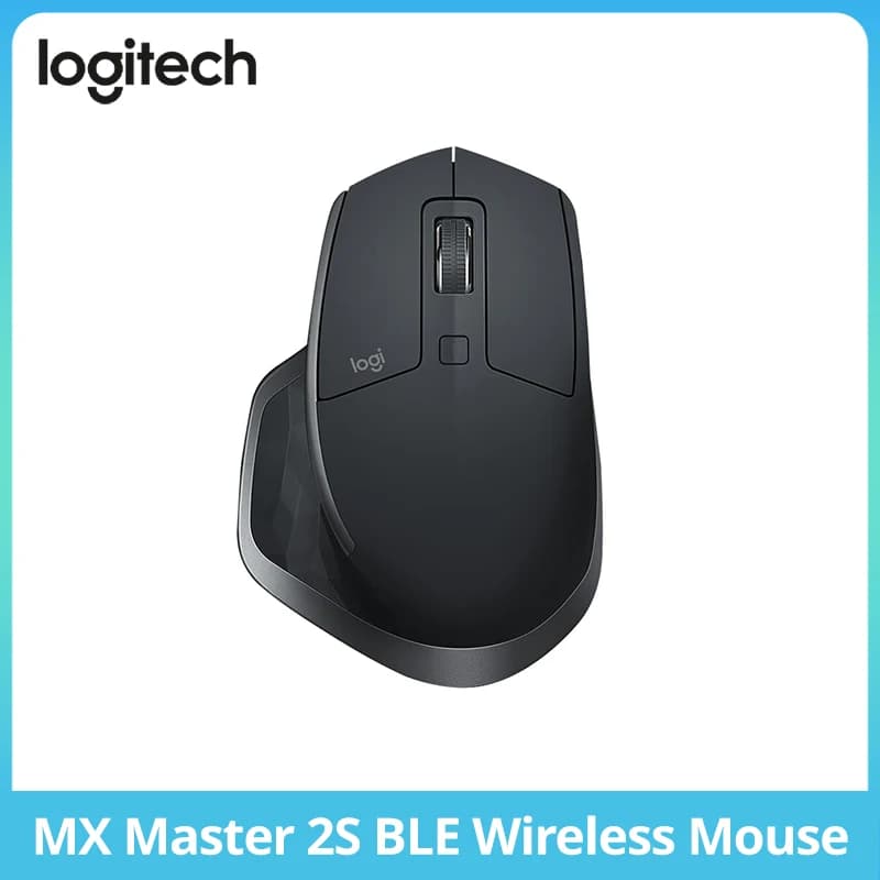 ماوس Logitech MX Master 2S لاسلكي، 4000 DPI، اتصال ثنائي الوضع، تصميم مريح، بطارية طويلة الأمد، للاستخدام المكتبي