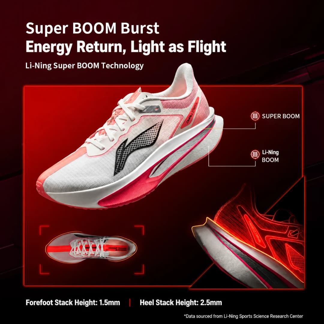 Li-Ning Men's FEIDIAN 6 CHALLENGER Racing Running Shoes SUPER BOOM Lightweight Reflective LiNing Competition Sneakers ARMW003 - 3