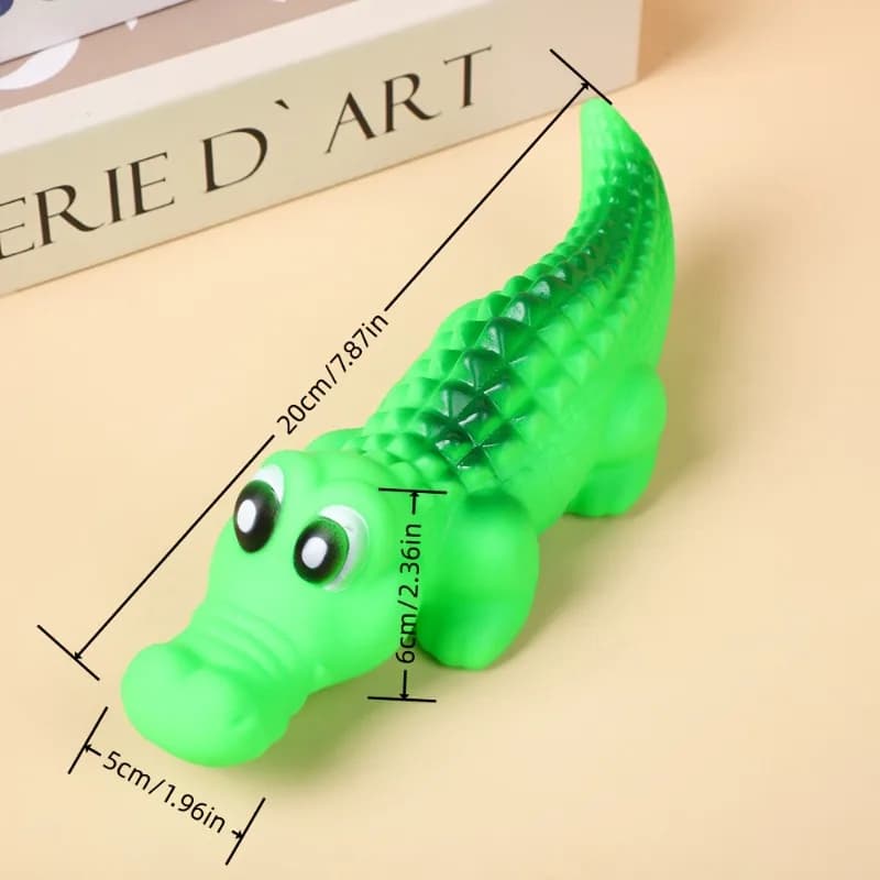 Durable Latex Chew Toy for Aggressive Bite Shark Dog Squeaky Ball Loud Crunching Noise Teeth Cleaner Molar Toys Puppy Weaning - 2