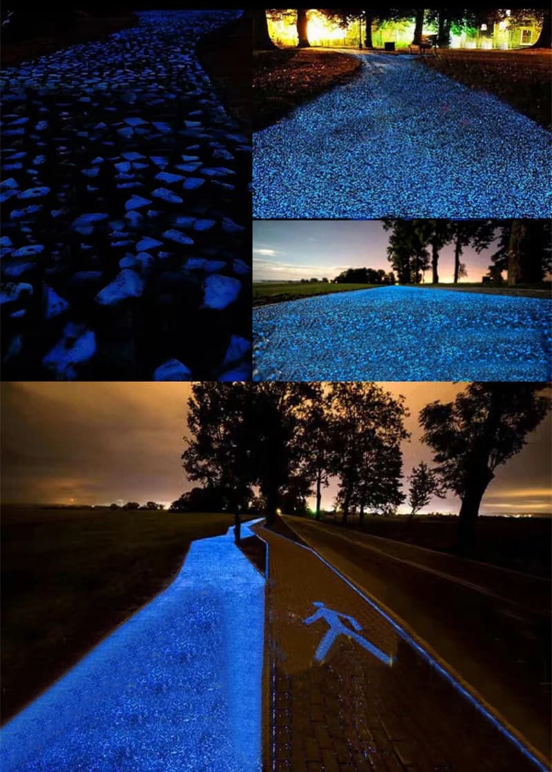 1000pcs 3-5mm Luminous Sand Glow In Dark Pebbles Stone Home Garden Yard Outdoor Path Lawn Decorations Fish Tank Aquarium Decor - 3