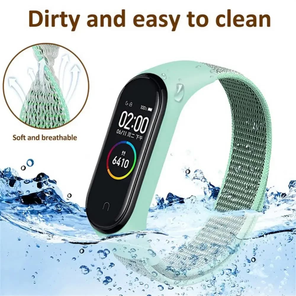 Nylon Strap For Xiaomi Mi Band 7 6 5 4 3 Bracelet Watchband Pulsera Correa Strap Miband 7 6 5 4 3 Bracelet Wristband Sport Loop - 6