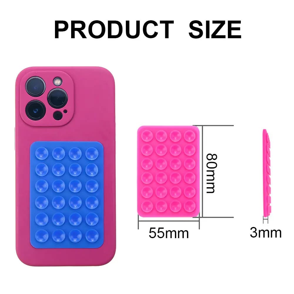 Silicone World Square Silicone Mobile Phone Fixing Suction Cup Car Mounted Bracket Phone Case Universal Anti Slip Suction Cup - 6