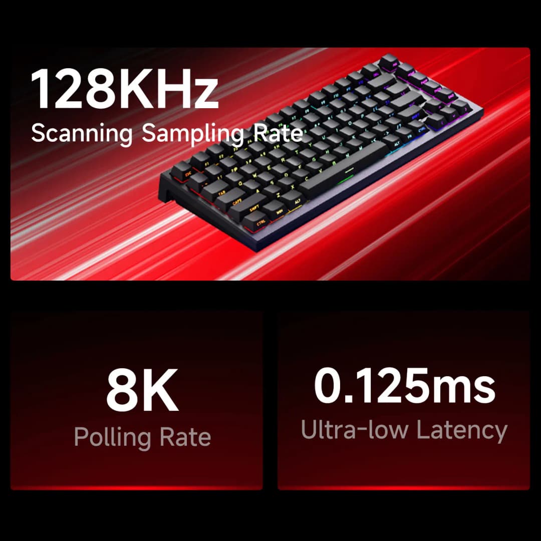 AKKO TAC75 HE لوحة مفاتيح مع مفاتيح مغناطيسية، 75% تخطيط، زناد سريع 0.005 مللي متر، 8K، إضاءة RGB، سلكية، مخصصة للاعبين - 3