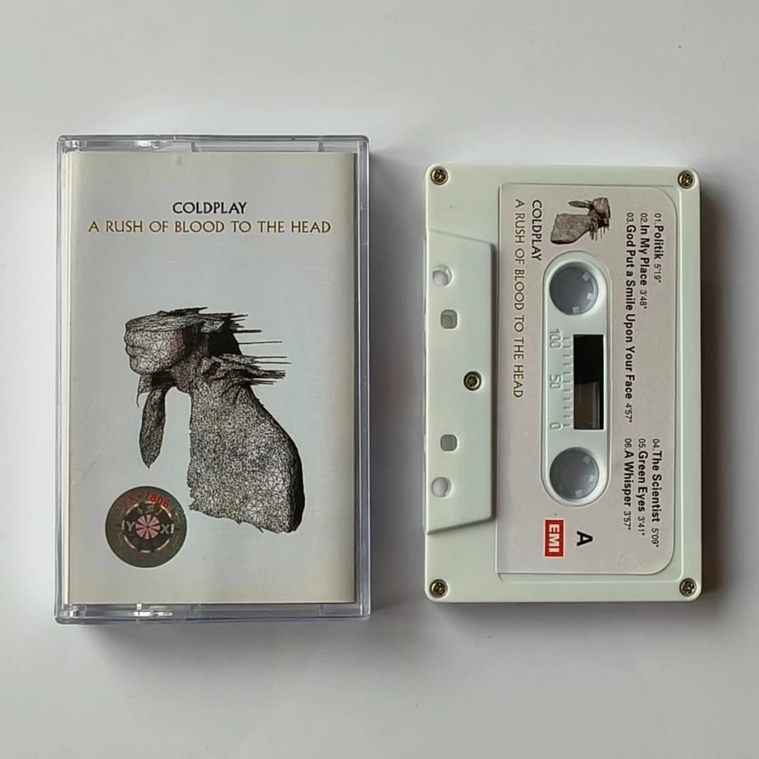 Classic Coldplay Music Tape A Rush of Blood to the Head Album Parachutes Cassettes Cosplay Recorder Soundtracks Box Party Music - 5
