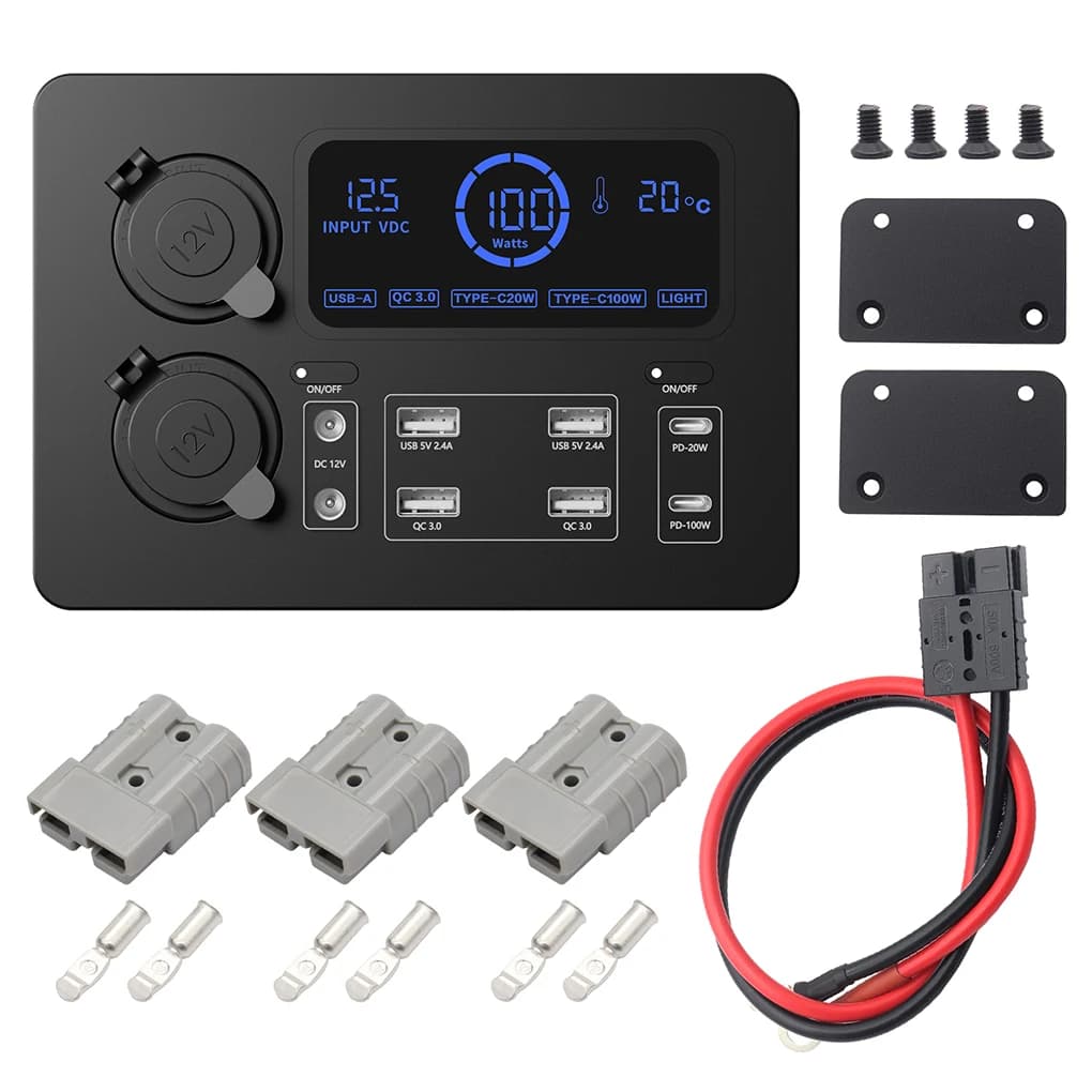 Mini Power Box Power Socket Box Socket Box Portable Control Hub For RVs SUVs Boats Yachts Cars - 2