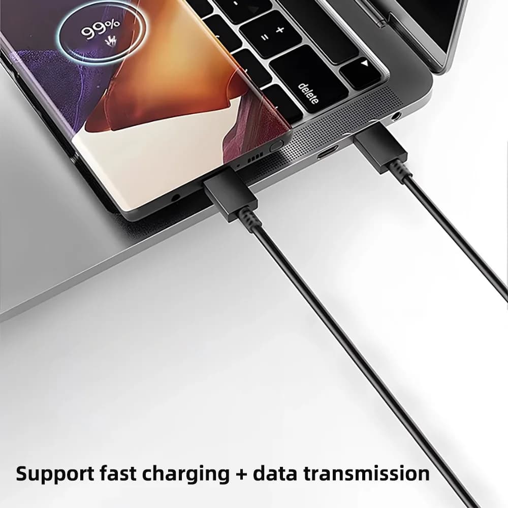 3 قطع PD 100 واط كابل شحن سريع USB Type C إلى C لسامسونج جالاكسي S22 S23 S24 S25 بلس نوت ألترا A53 A54 كابل بيانات الشحن - 5
