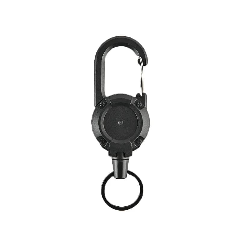Retractable Heavy Duty Pull Reel Carabiner Key Chains Strong Steel Wire Rope Buckle Spring Key Ring Outdoor Sporty Keychain Tool - 4