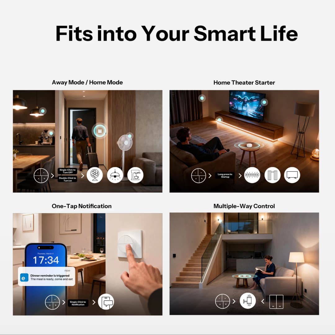 SONOFF Orb 4-In-1 سلسلة Fusion زر مشهد ذكي Zigbee تشغيل مشهد بلمسة واحدة متوافق مع Zigbee وeWeLink بروتوكول ثنائي - 3