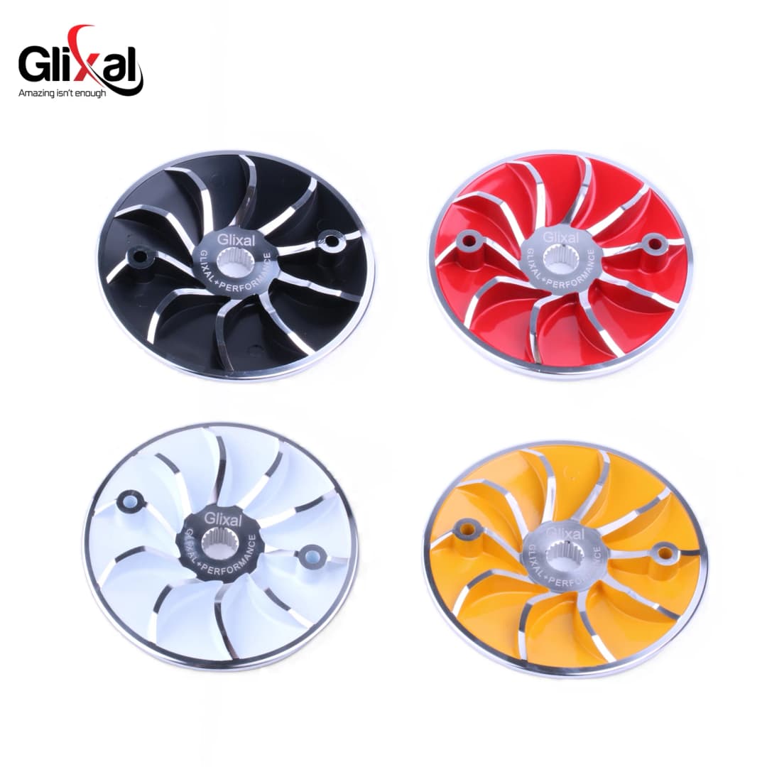 مروحة متغير خفيفة الوزن لسباقات GY6 125 و150cc من Glixal لمحركات 152QMI و157QMJ لدراجات السكوتر والموتوسيكلات الرباعية والمركبات الرباعية