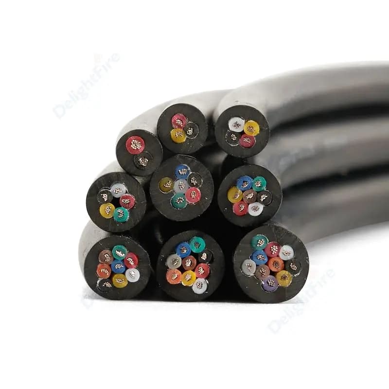 سلك صوتي إلكتروني 2 3 4 5 6 7 8 موصل مرن سلك كهربائي 12V كابل سيارة لسيارات LED ومكبرات الصوت والشاحنات - 3