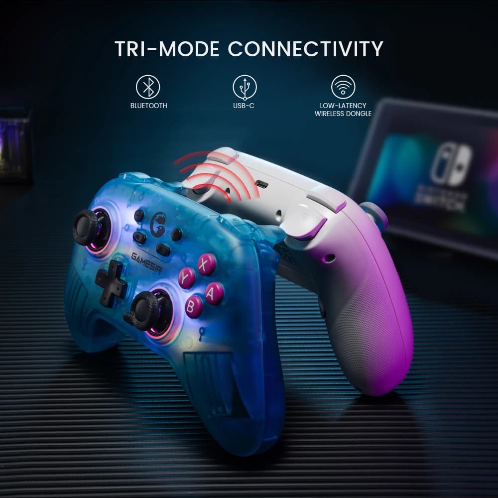 وحدة تحكم GameSir Nova لاسلكية مع Bluetooth وعصا تحكم بتأثير Hall لأجهزة Nintendo Switch وiPhone وAndroid وPC - 2