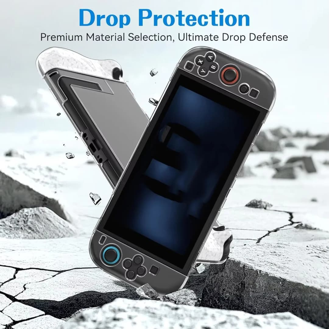 غطاء حماية ناعم من PC + TPU لجهاز Nintendo Switch 2، غطاء واقي مقسم لذراعي التحكم، إكسسوارات Switch 2 - 3