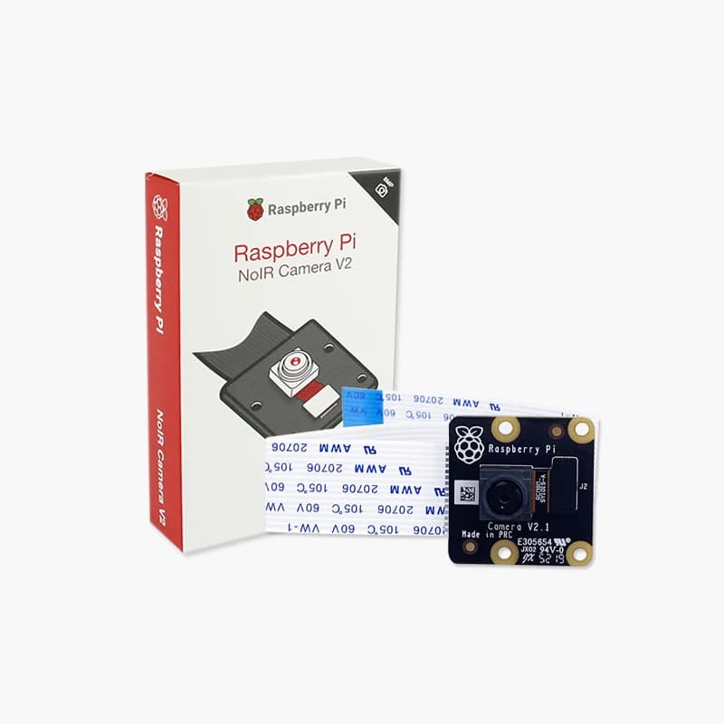 وحدة كاميرا Raspberry Pi الرسمية V2 NoIR برؤية ليلية 8 مليون بكسل مستشعر Sony IMX219، متوافقة مع Raspberry Pi 4 / 3B+ / 3B - 5
