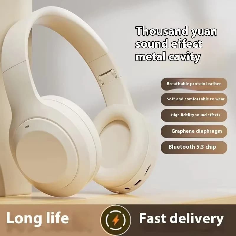 M5 Wireless Headset Bluetooth5.3 HiFi Stereo Earphones Noise Cancelling Gaming Headband Foldable with Mic Earbuds - 2