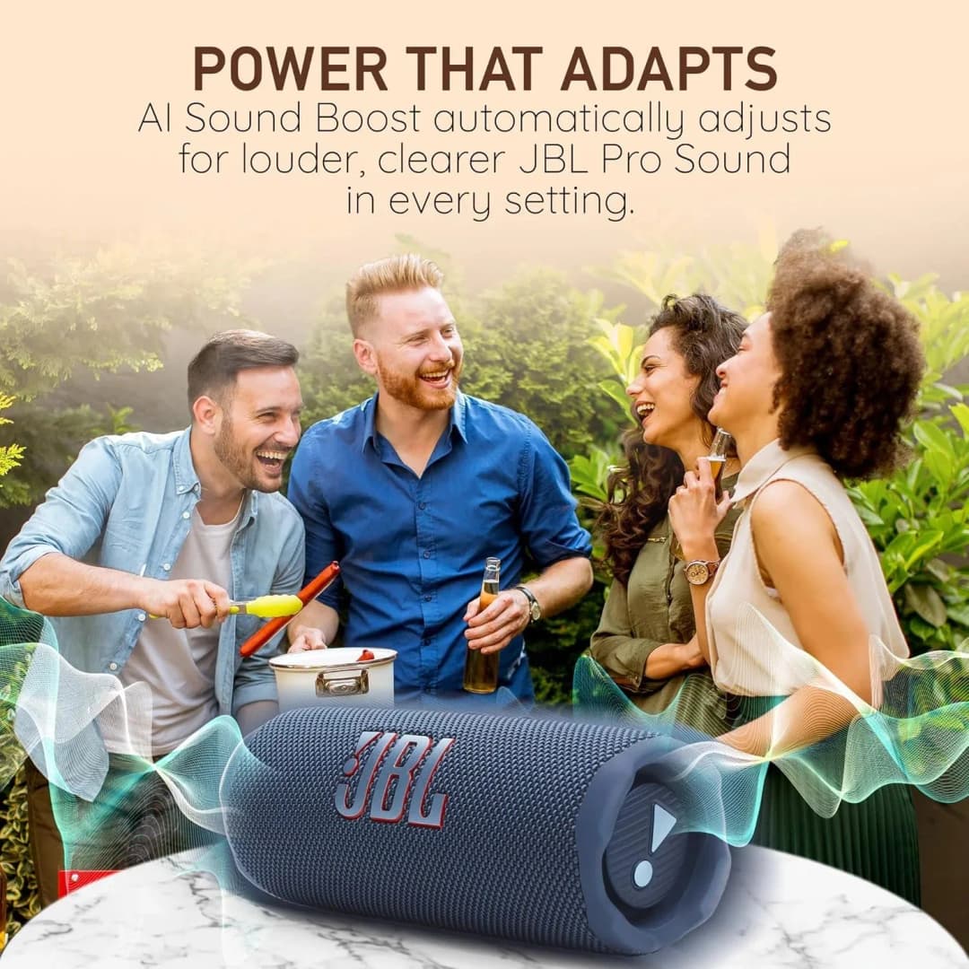 سماعة JBL Flip 7 محمولة مقاومة للسقوط، صوت JBL Pro جريء، بلوتوث، مقاومة للماء IPX7، ستيريو خارجي JBL Flip7 - 6