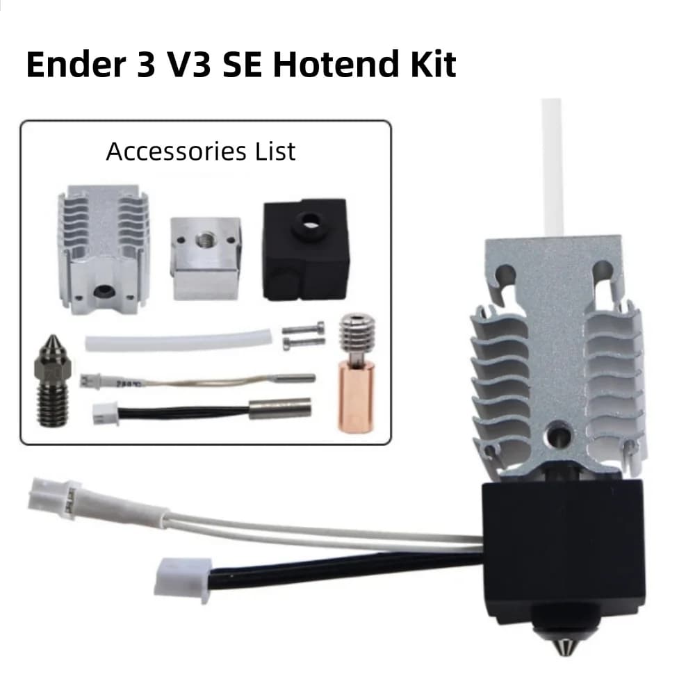 مجموعة هوت إند Creality Ender 3 V3 SE من سبائك التيتانيوم مع كسر حراري ثنائي المعدن 24V 40W رأس J-head لموديل Ender-3 V3 SE - 6