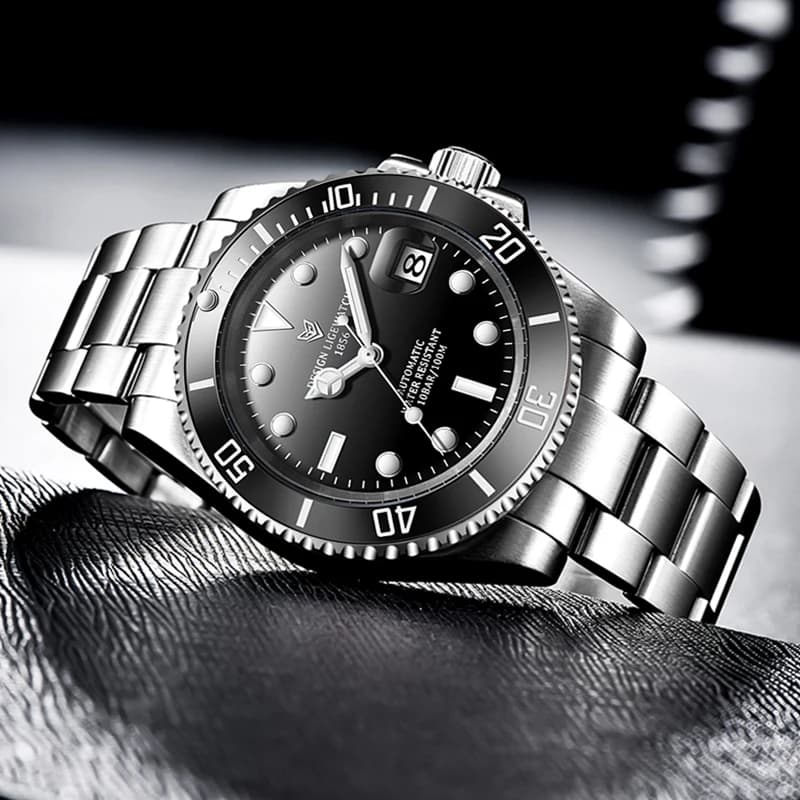 LIGE New Fashion Men's Mechanical Wristwatches Business Watch Men Waterproof Sport Automatic Watch For Men Relogios Masculino - 2