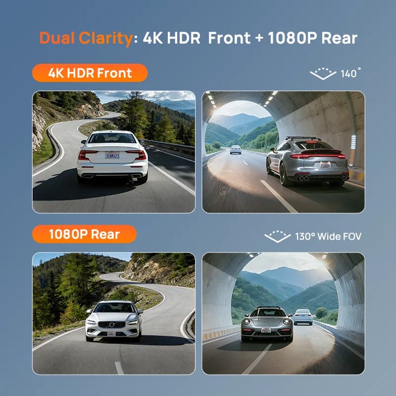70mai New Genuine Dash Cam 4K A810Lite HDR Supercapacitor 4G LTE Remote Control Wi-Fi 6 GPS Voice Control Car DVR 70mai A810Lite - 3