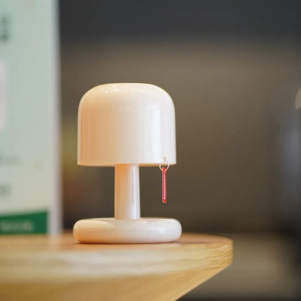 مصباح ليلي بغروب الشمس مصغر مكتبي إبداعي قابل للشحن عبر USB على شكل فطر إضاءة ليلية LED لمقهى البار ديكور المنزل غرفة النوم - 3