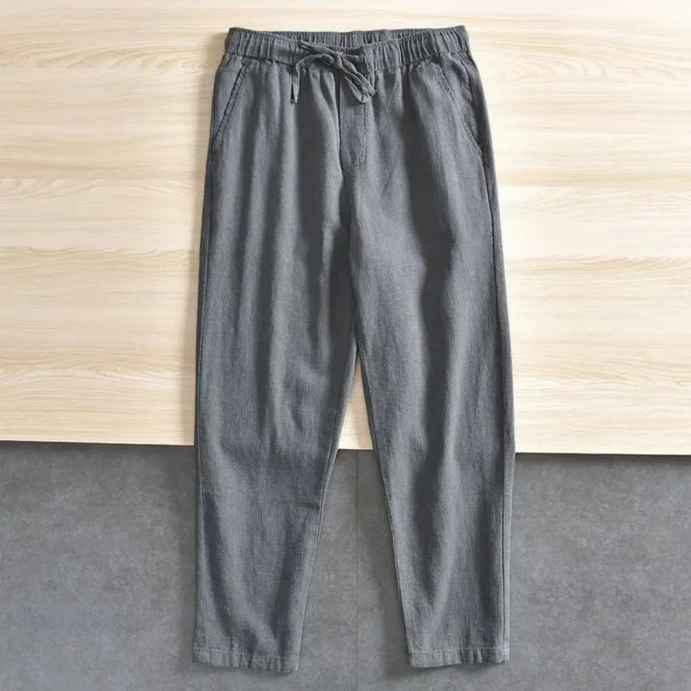 Men's Casual Pants Baggy Streetwear Men Joggers Cotton Linen Sports Trousers Long Straight Pants for Men - 4