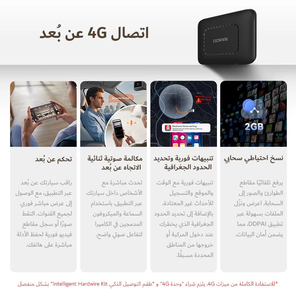 【جديد】كاميرا سيارة DDPAI Z60Master بدقة 4K+2K بقناتين/ثلاث قنوات أمامية وخلفية برؤية ليلية مزدوجة HDR وWiFi6 وGPS وADAS مضادة للوميض - 6