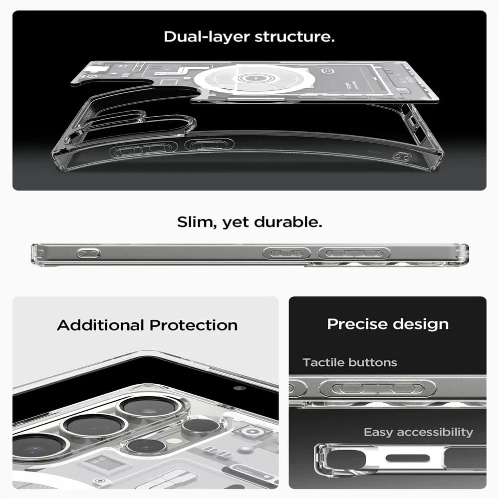 غطاء مغناطيسي Spigen Ultra Hybrid Magfit Zero One Designs لسامسونج جالاكسي S26 S25 Ultra S24 S23 S22 Plus متوافق مع Magsafe - 6