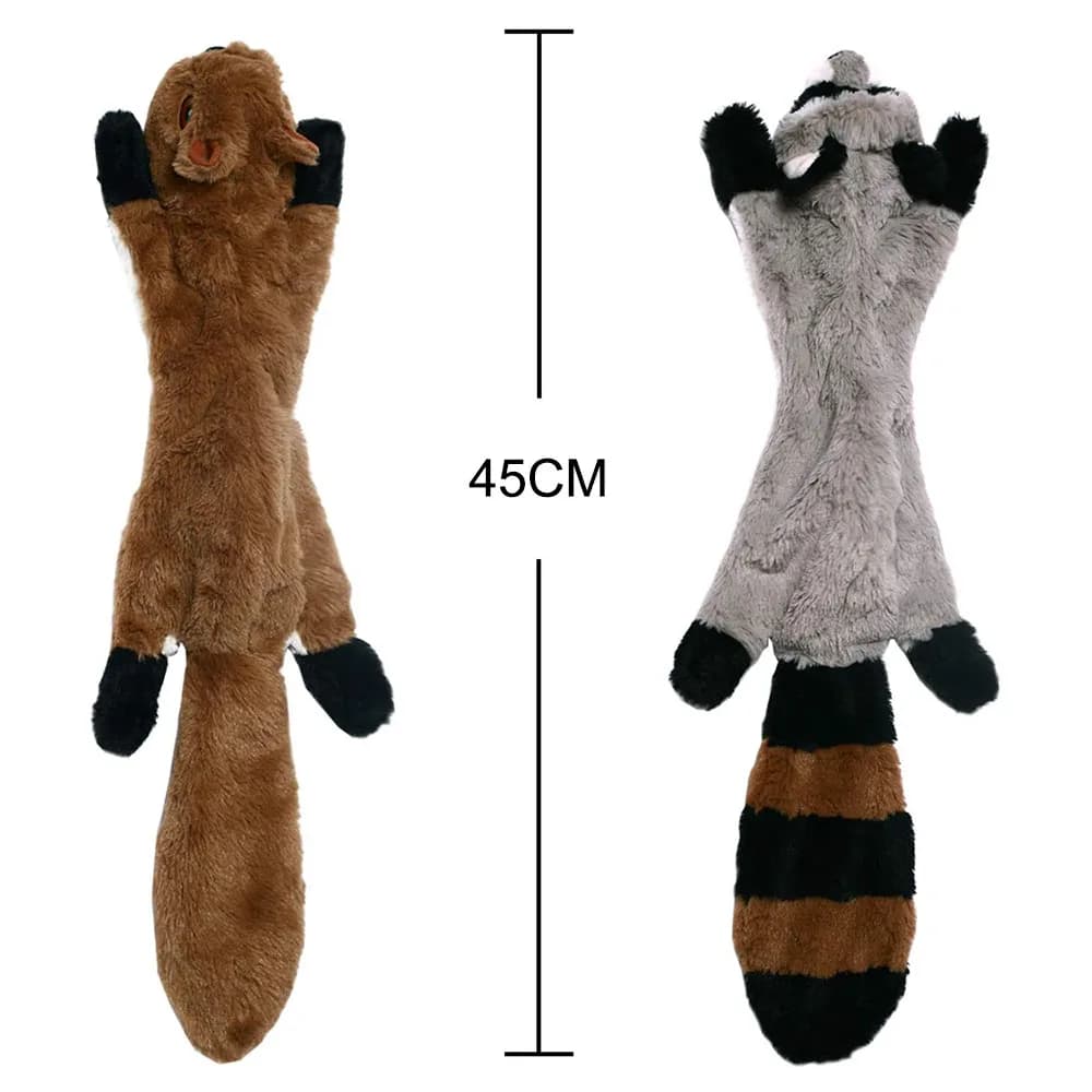 Funny Simulated Animal No Stuffing Dog Toy with Squeakers Durable Stuffingless Plush Squeaky Dog Chew Toy Crinkle Pet Squeak Toy - 6