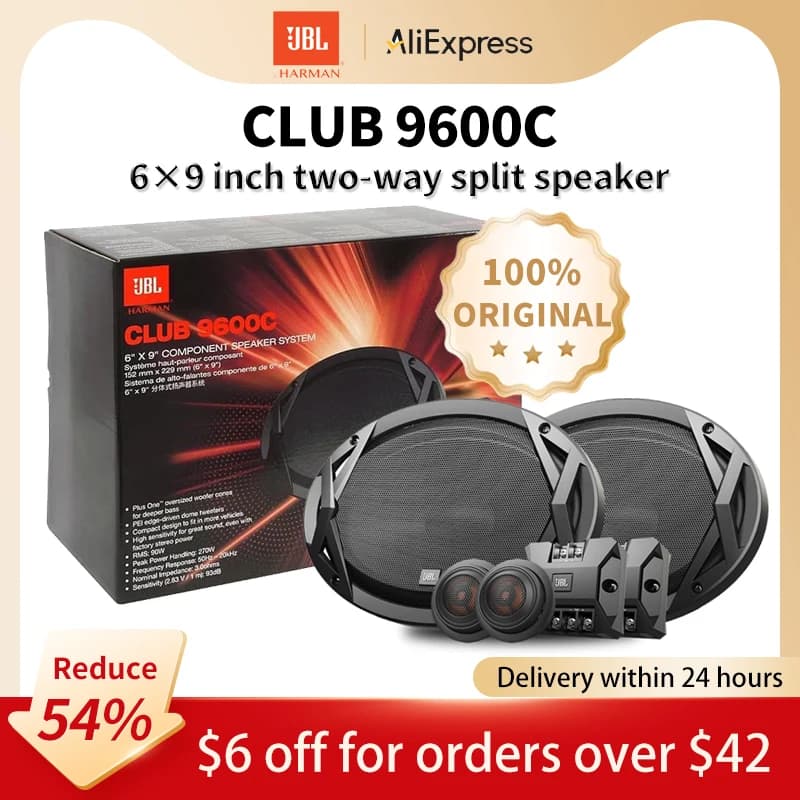 سماعة سيارة JBL 6×9 بوصة، سماعة ثنائية الاتجاه مناسبة لتويوتا برادو كروزر، تريبل، ميد رينج، باس، سب ووفر