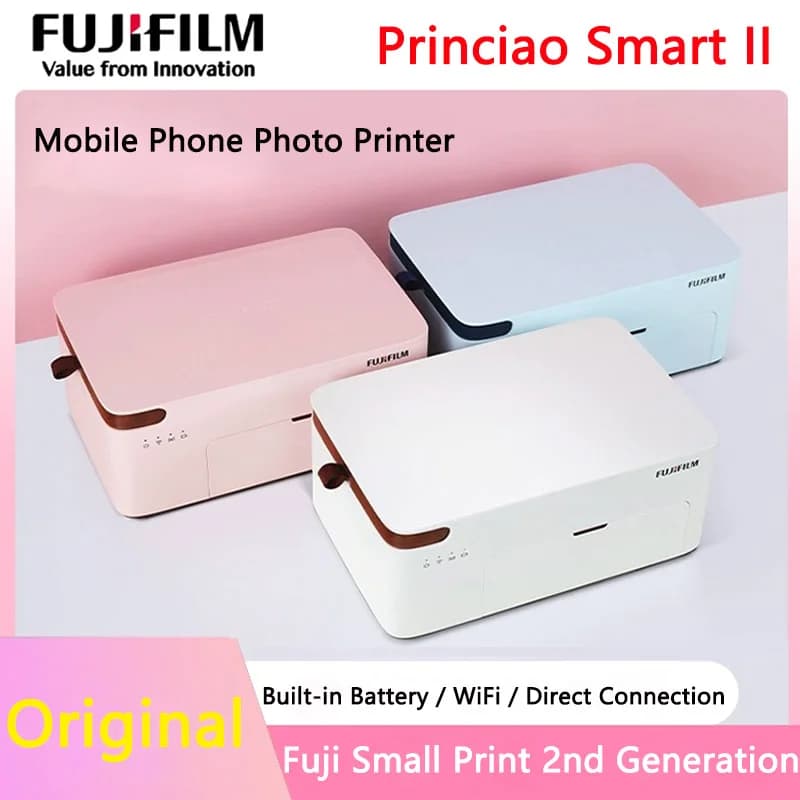 طابعة صور محمولة Fujifilm Xiaoqiaoyin طباعة حرارية بالتصعيد الجيل الثاني واي فاي Princiao Smart 2 للهاتف المحمول - 3