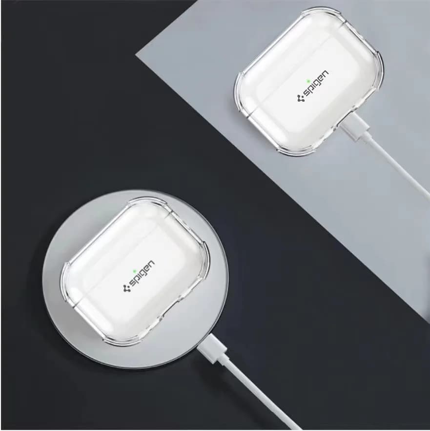غطاء Spigen TPU مقاوم للصدمات ناعم لسماعات AirPods 1/2/3/4 Pro 3 Pro 2 مع حامل مفاتيح - 4