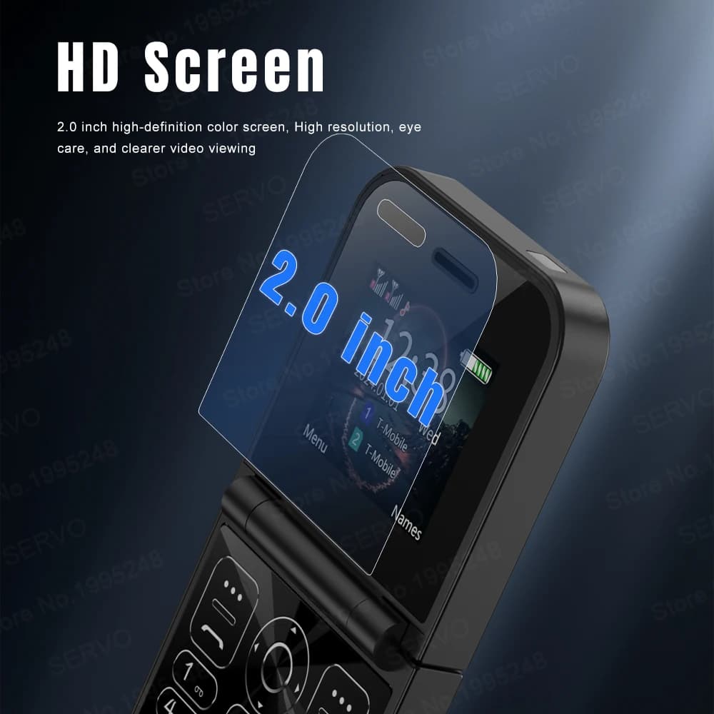 SERVO F15 Mini Small Flip Mobile Phone 2 SIM Standby Speed Dial Magic Voice Flashlight Call Recording 2G GSM Cute Fold Cellphone - 4