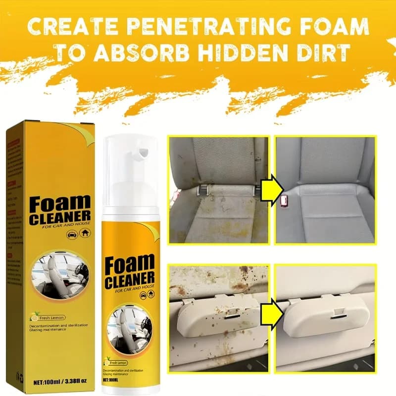 1or3PCS Multi-Functional Foam Cleaner Set: Wash for Automotive Interior Upholstery Plastic Instrument Panel Steering Wheel parts - 5