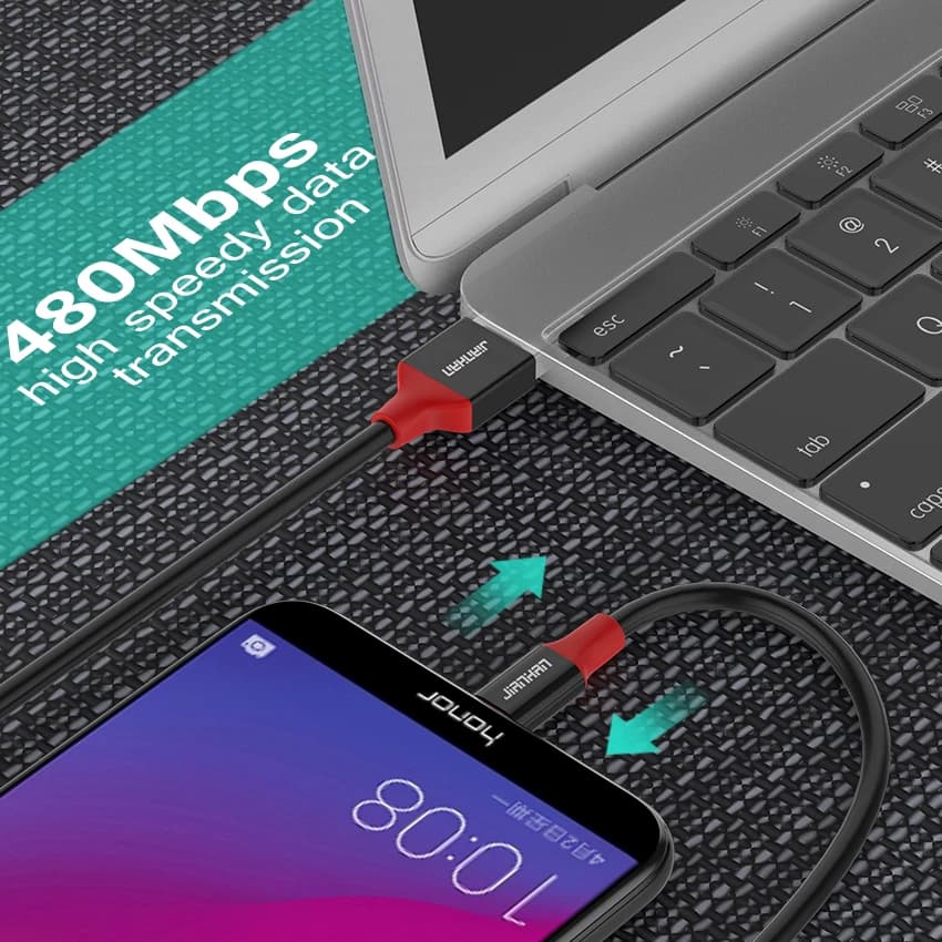 كابل مايكرو USB عكسي من JianHan بطاقة 3A للشحن السريع لهواتف Samsung وXiaomi وHTC وLG وأجهزة Android - 2