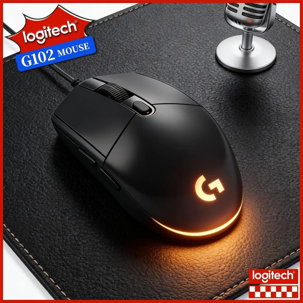 فأرة الألعاب Logitech G102 Prodigy، وظيفة أساسية للتوصيل والتشغيل، وبرمجة متقدمة متاحة عبر برنامج التشغيل الرسمي