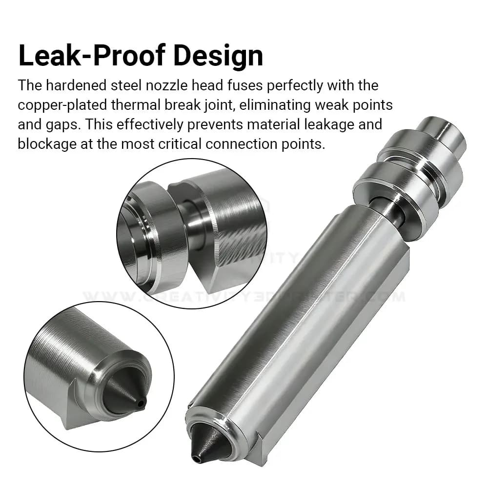 Upgrade Anycubic Kobra X Hotend Bimetallic Nozzle High Temperature For Anycubic Kobra X 0.2/0.4/0.6/0.8mm 3D Printer Accessories - 4